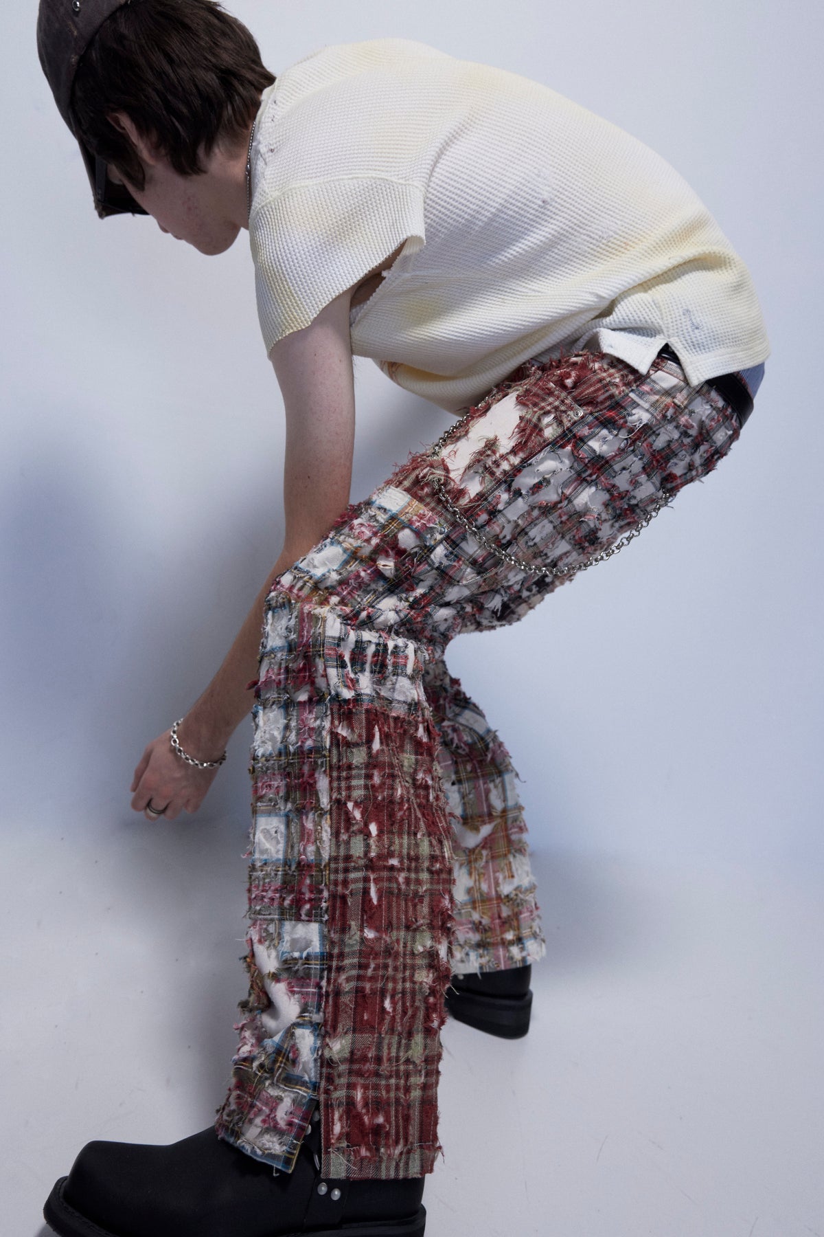 PLAID PANTS BORO STITCH