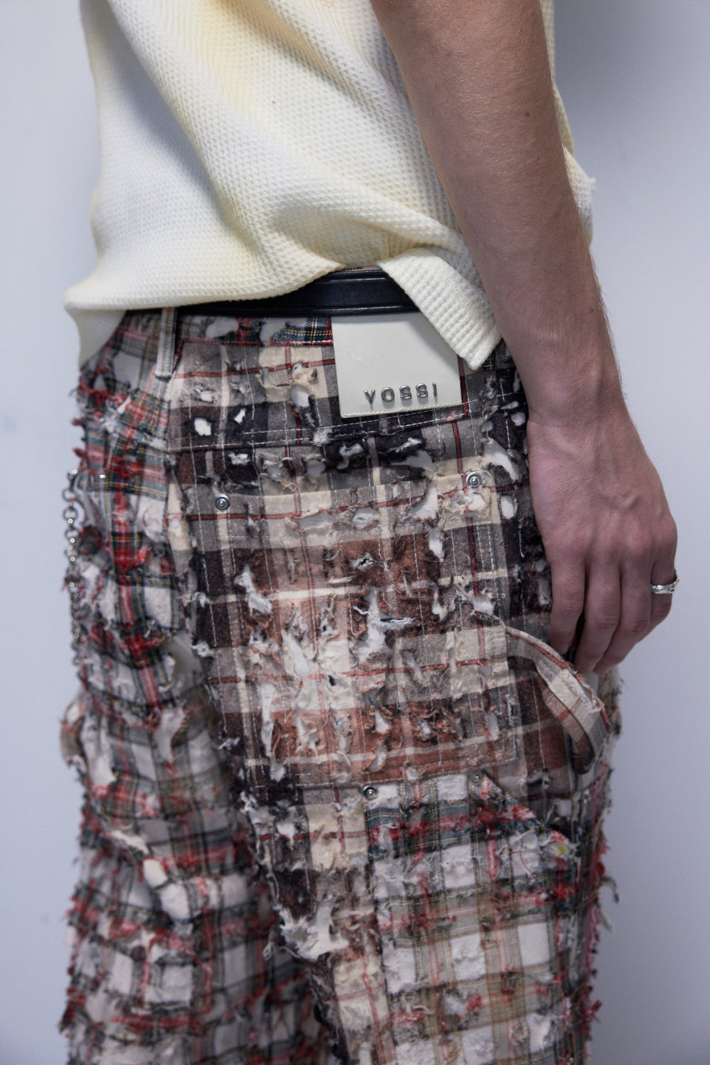 PLAID PANTS BORO STITCH