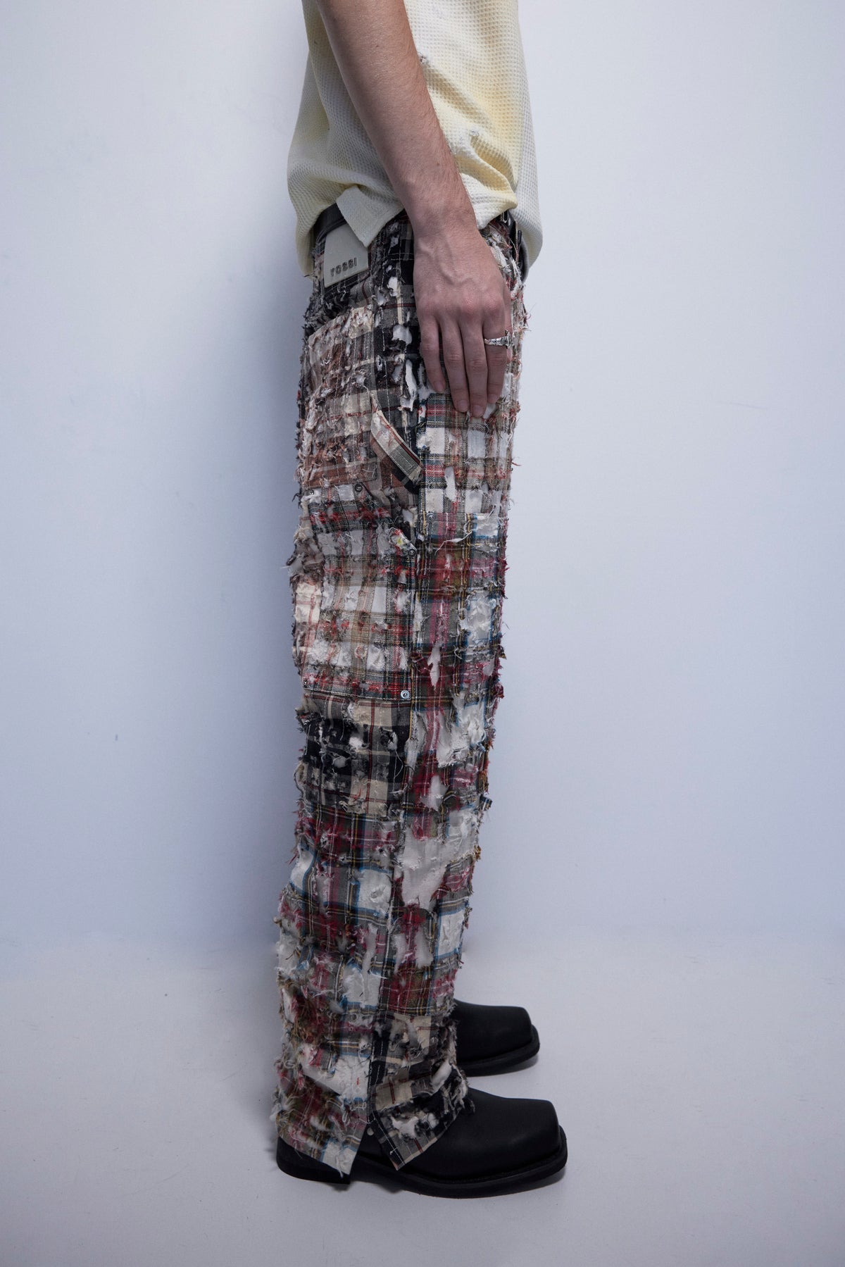 PLAID PANTS BORO STITCH
