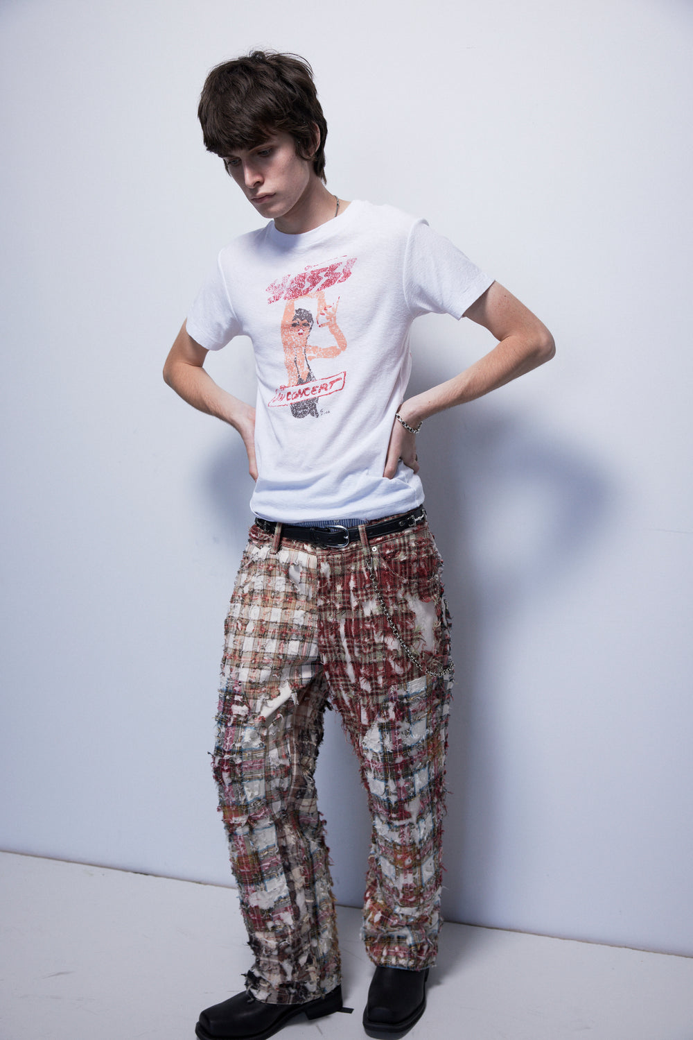 PLAID PANTS BORO STITCH