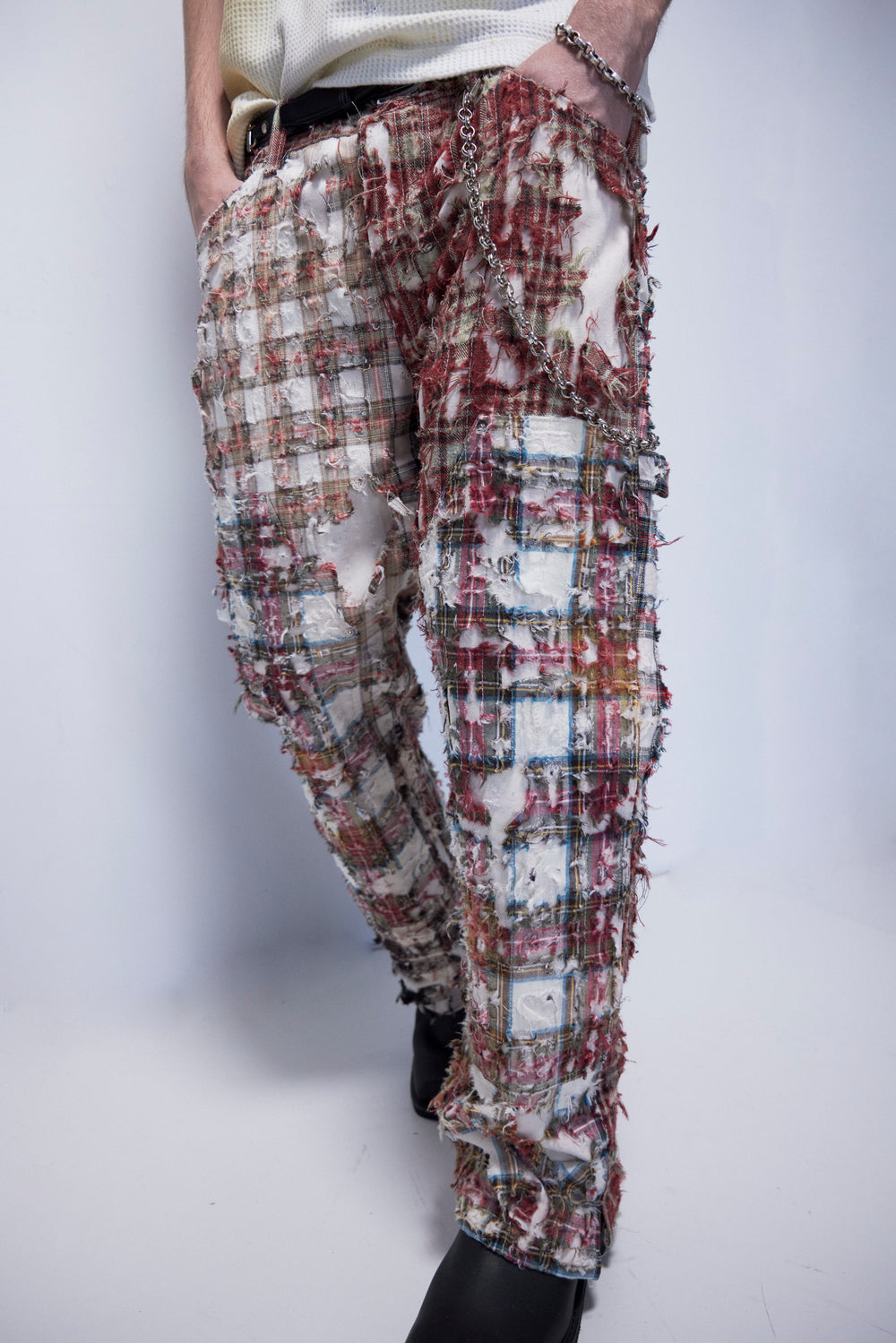 PLAID PANTS BORO STITCH